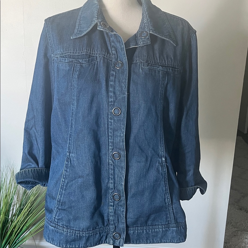 Coldwater Creek Blue Denim Jacket size 16